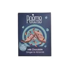 POEME MILK CHOCO GINGER & ALMOND SUGAR FREE 55G