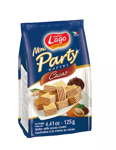 LAGO MINI PARTY WAFER CACAO 125G 