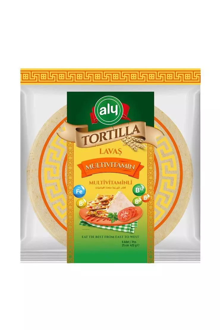 ALY TORTILLA WHOLE GRAIN 25CM *6 420G