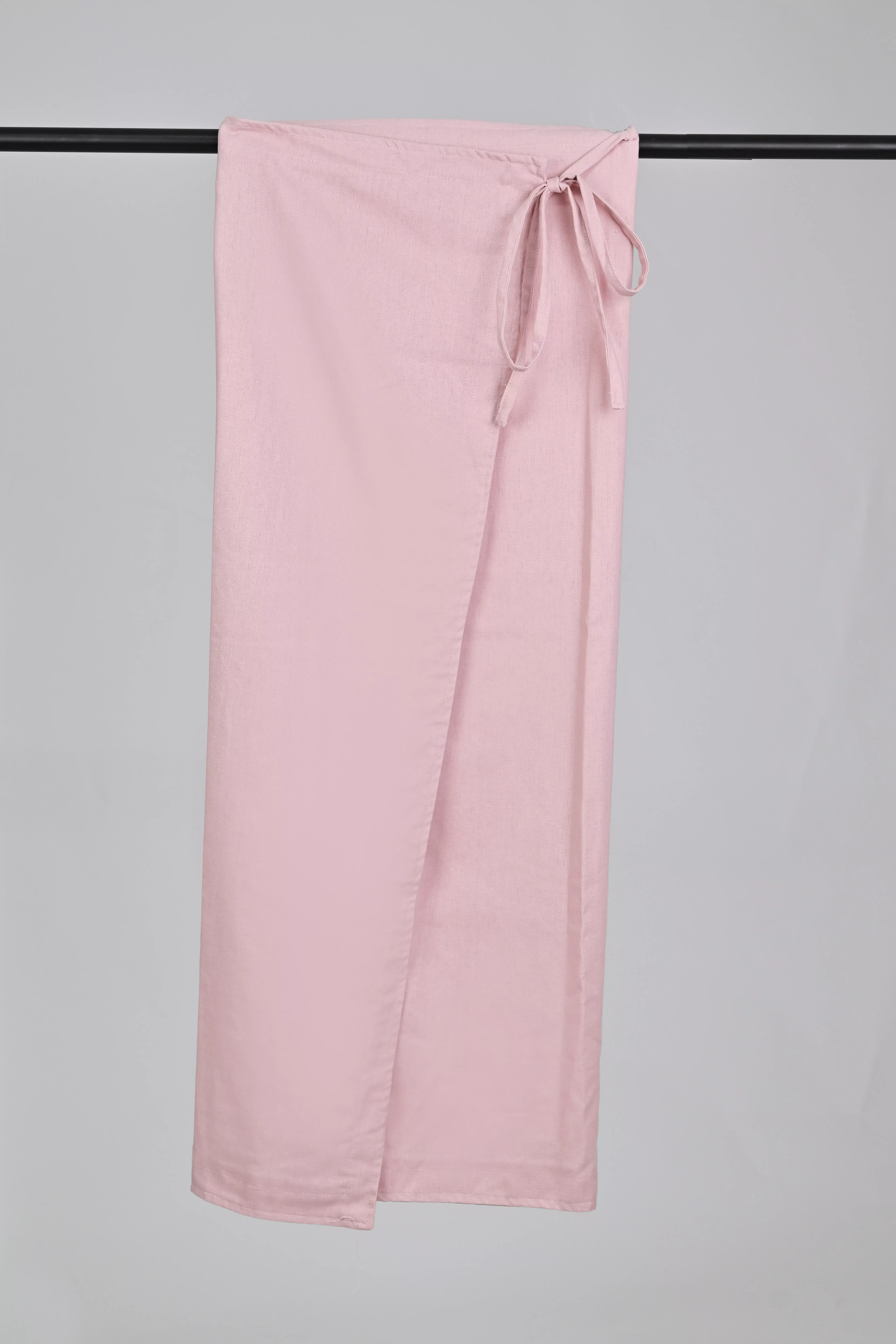 Side-tie Linen Skirt