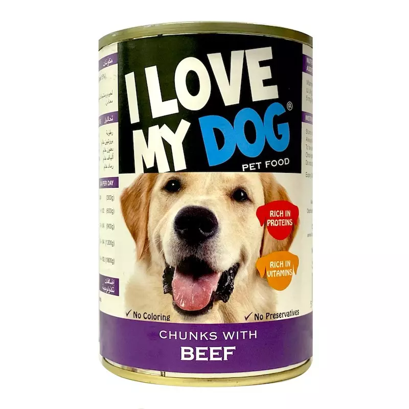I LOVE MY DOG CHUNKS WITH BEEF 415 G