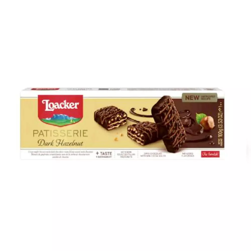 LOACKER PATISSERIE DARK HAZELNUT 100 G