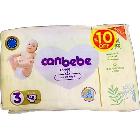 CANBEBE DIAPERS *48 #3 4_9 KG 10% OFF