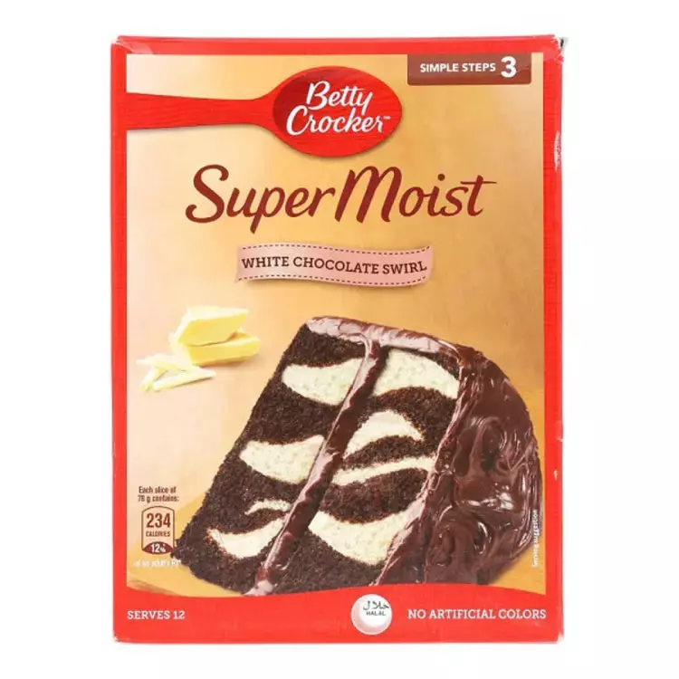 BETTY CROCKER SUPER MOIST WHITE CHOCO SWIRL 500G