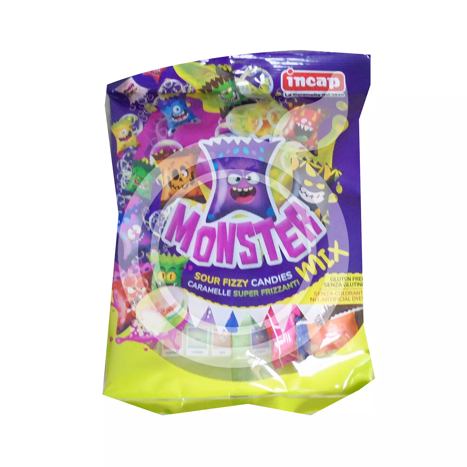 INCAP SOUR FIZZY CANDIES MONSTER MIX GF 150 G