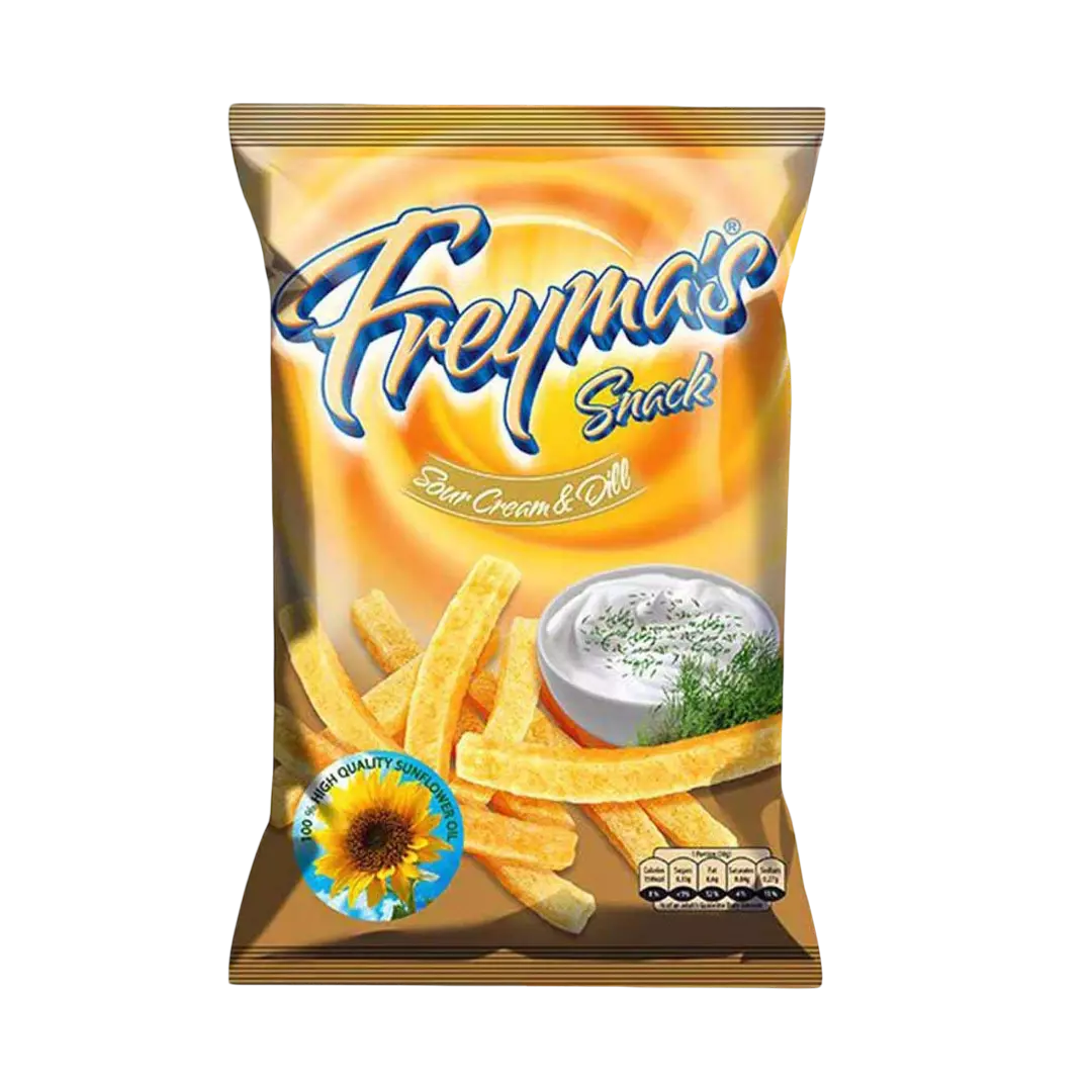 FREYMA S SNACK SOUR CREAM & DILL CHIPS 75G