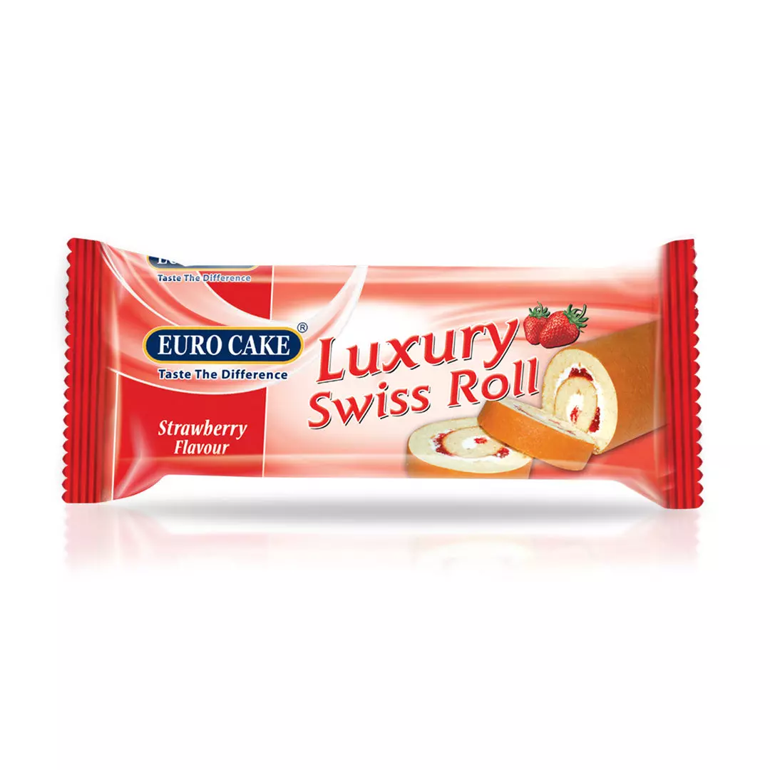 EUROCAKE SWISS ROLL STRAWBERRY 200G