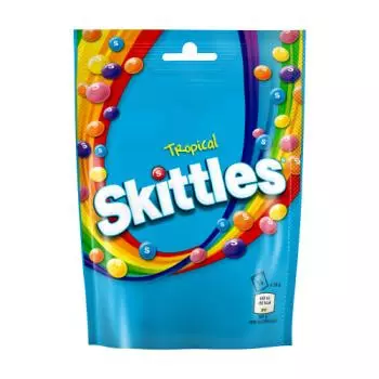 SKITTLES POUCH TROPICAL 136 G