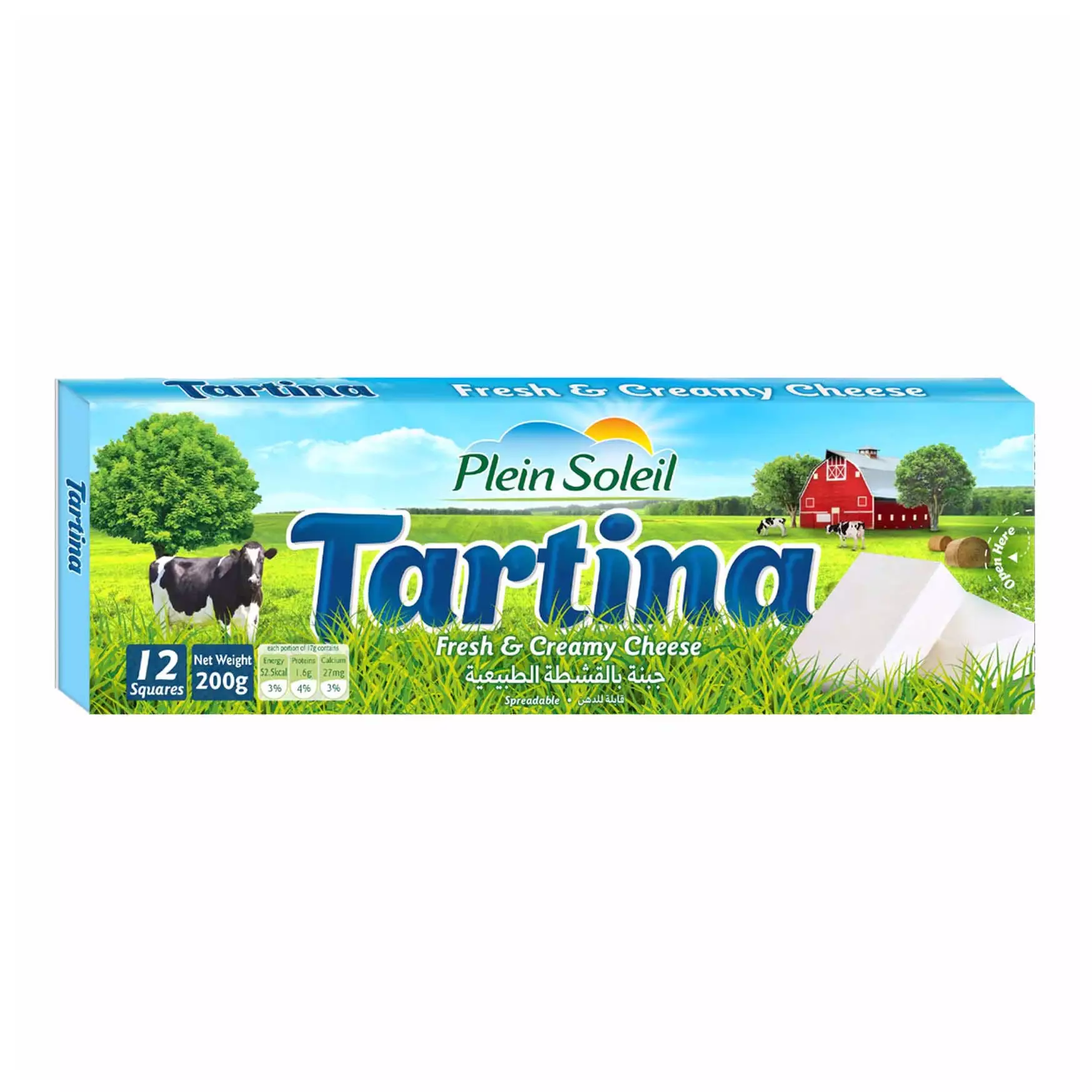 PLEIN SOLEIL TARTINA FRESH & CREAMY CHEESE 200G