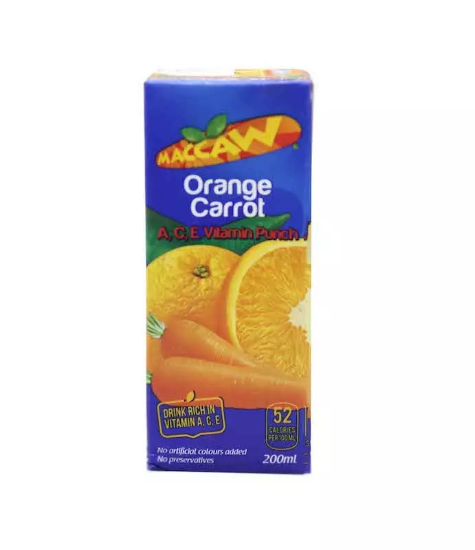 MACCAW CARROT & ORANGE JUICE 200 ML