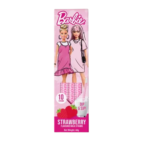 BARBIE STRAWBERRY MILK STRAWS 60 G