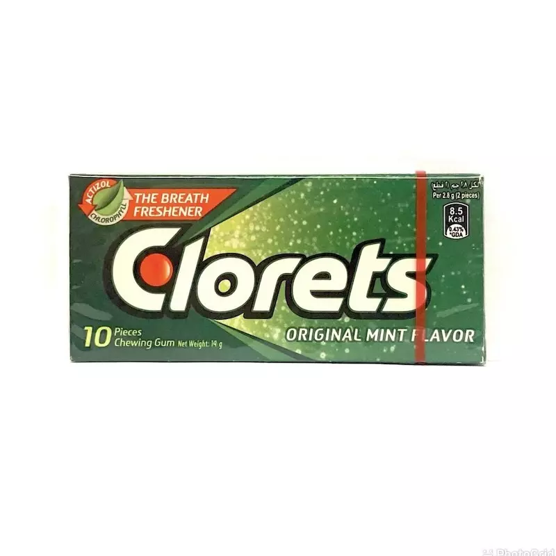CLORETS CHEWING GUM ORIGINAL MINT FLAVOR *10 14 G