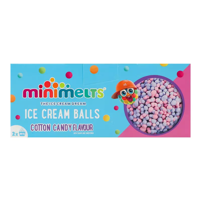 N MINIMELTS ICECREAM BALLS COTTON CANDY*2 100G