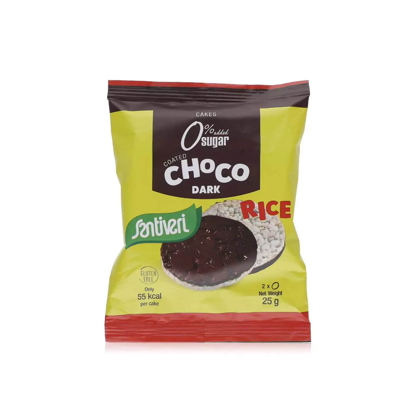 SANTIVERI RICE CAKE DARK CHOCO 25G 