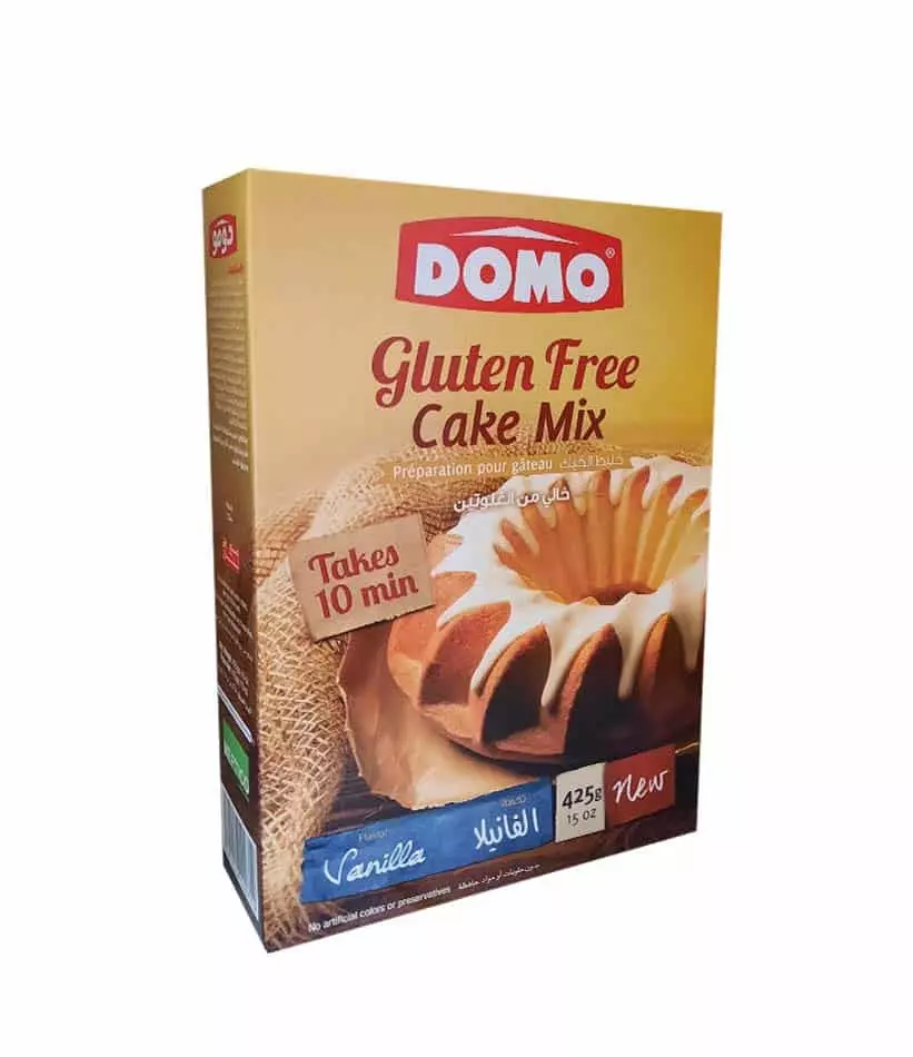 DOMO CAKE MIX VANELLIA GLUTEN FREE 425 G