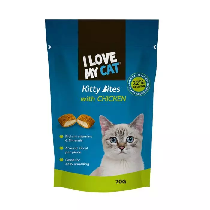 I LOVE MY CAT KITTY BITE WITH CHICKEN 70 G