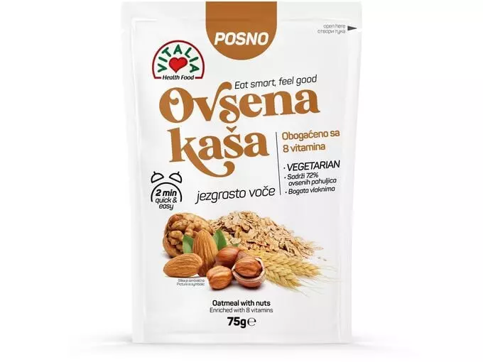 VITALIA OAT MEAL VEGAN NUTS 75G