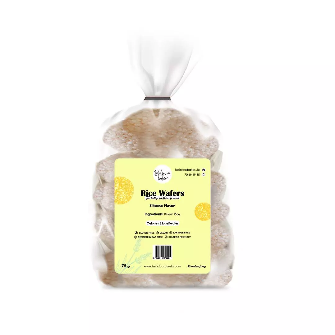 BELICIOUS BAKES RICE WAFERS CHEESE 75G