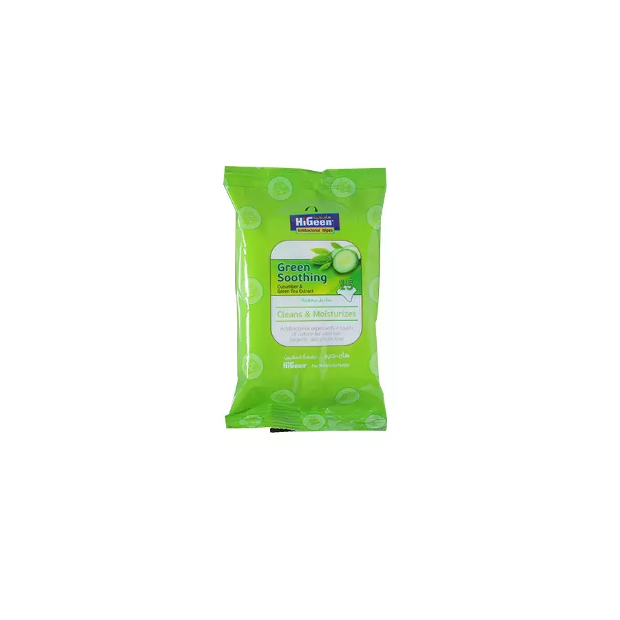 HIGEEN WIPES GREEN SOOTHING *15
