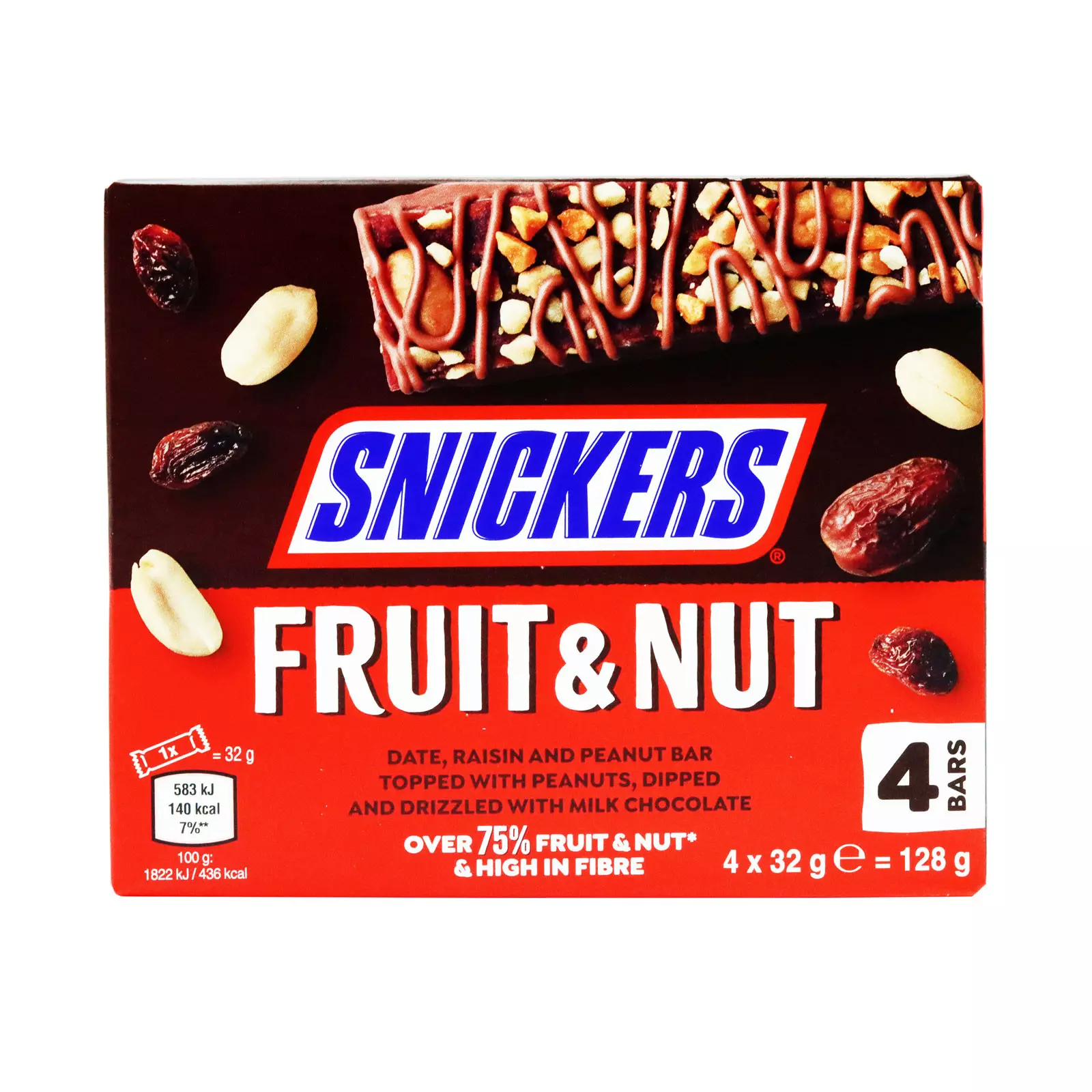 SNICKERS TRIPLE TREAT FRUIT&NUT *4 32 G