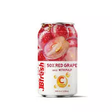 JB FRESH JUICE DRINK RED GRAPE 50%WITH PULP 330 ML