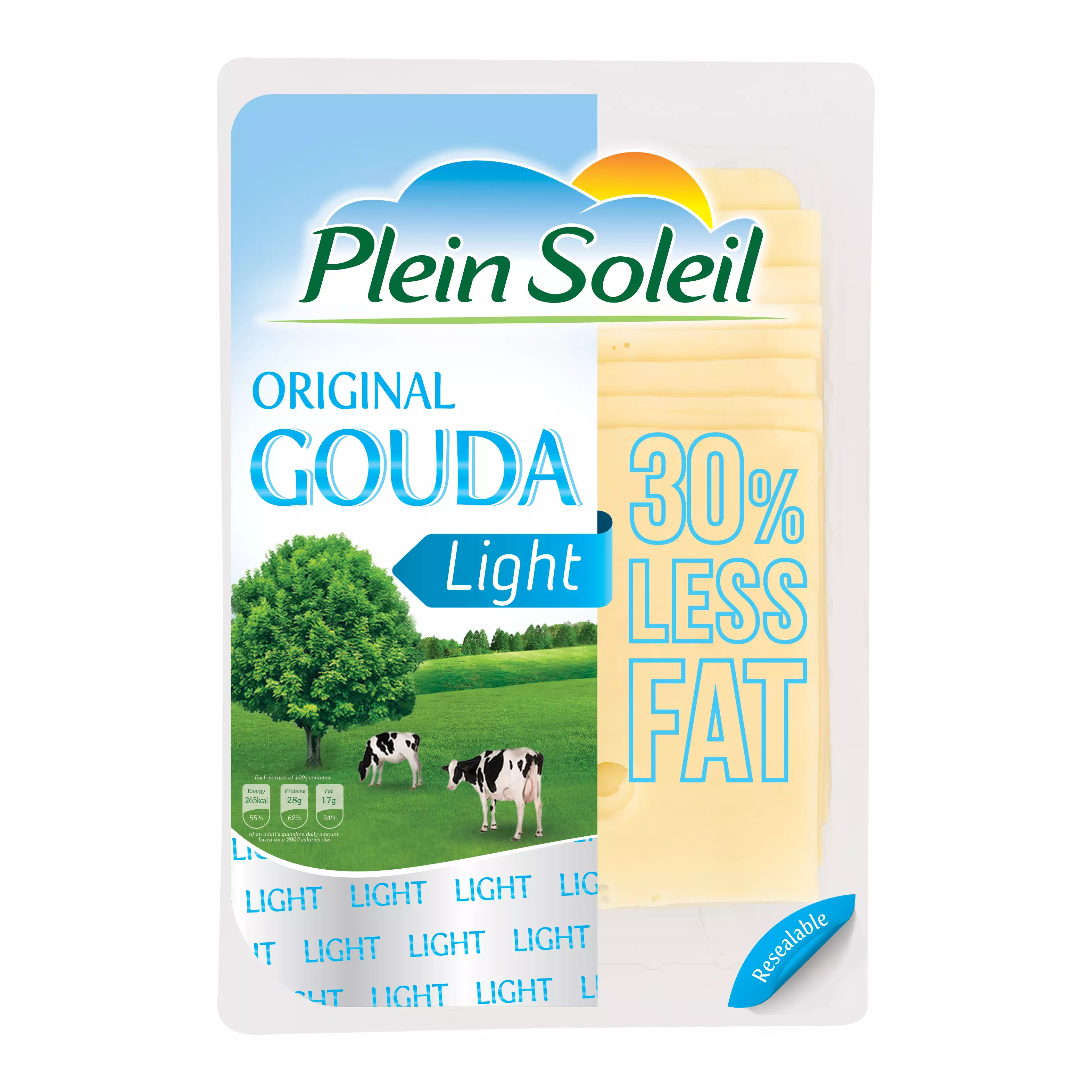 PLEIN SOLEIL ORIGINAL GOUDA LIGHT 30% LESS FAT150G