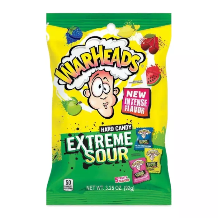 WARHEADS HARD CANDY EXTREME SOUR 92 G
