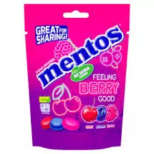 MENTOS BERRIES FLAVOUR CHEWY DRAGEES 140 G