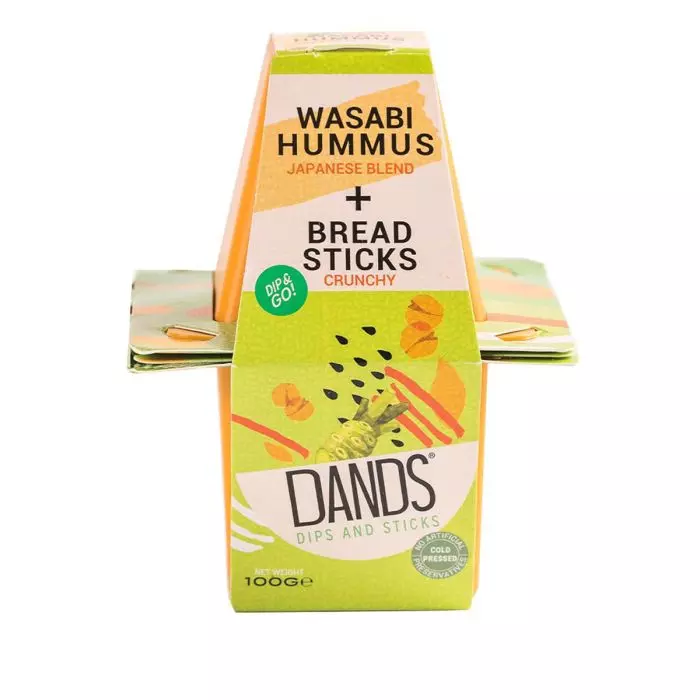 DANDS WASABI HUMMUS & BREAD STICKS 100 G