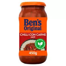 BEN S ORIGINAL HOT CHILLI SAUCE 450 G