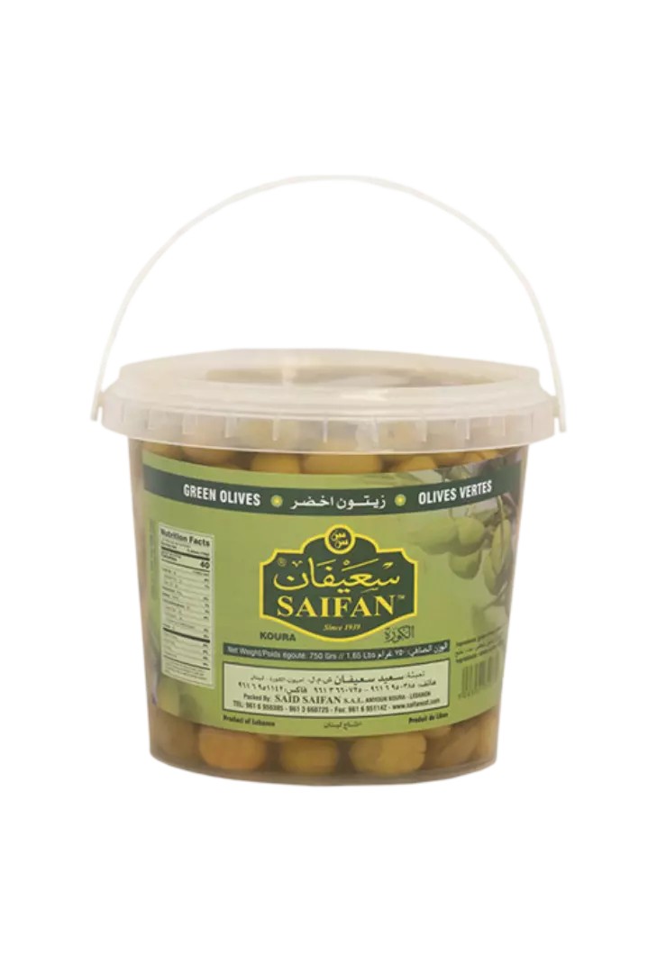 SAIFAN GREEN OLIVES 750G