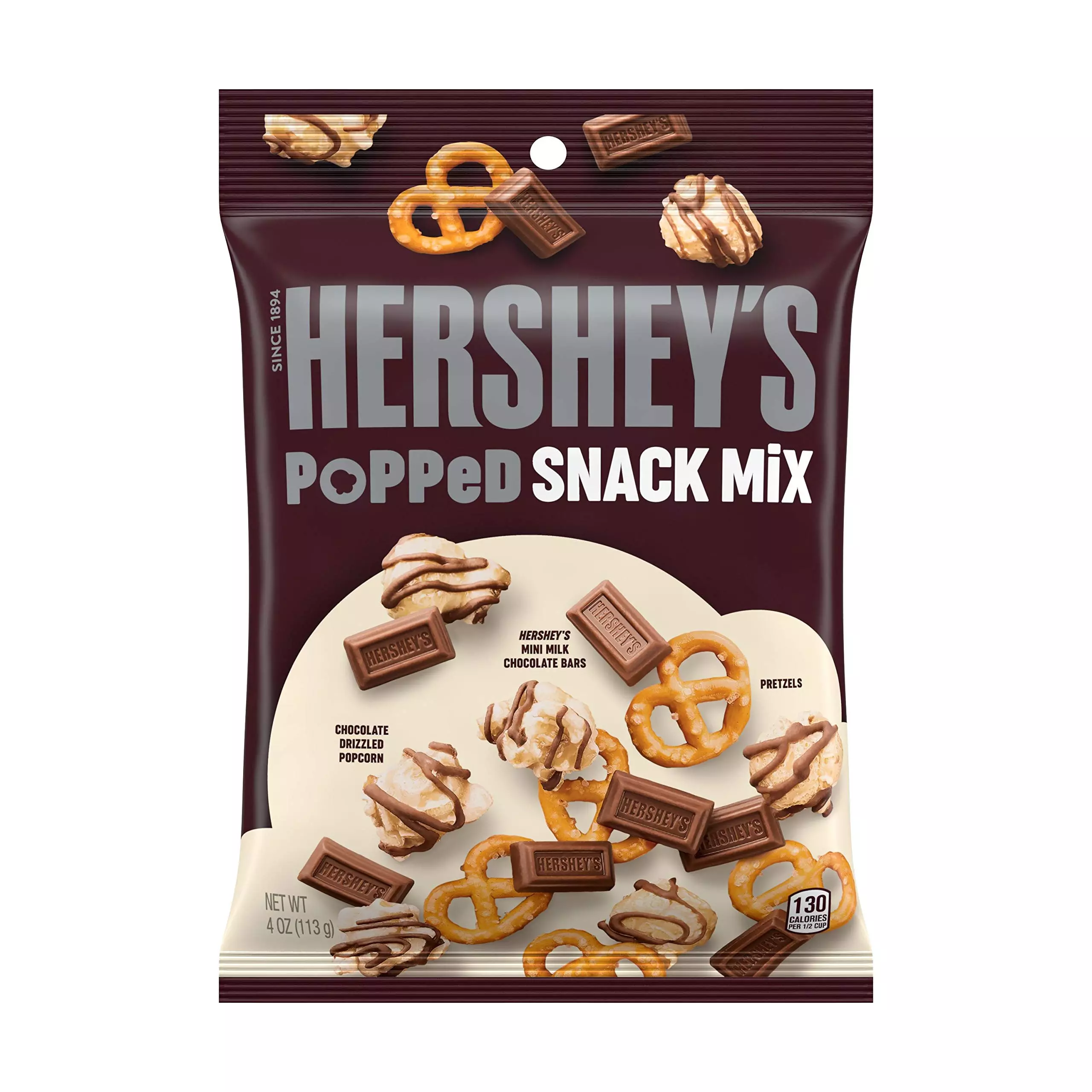 HERSHEYS POPPED SNACK MIX 225 G
