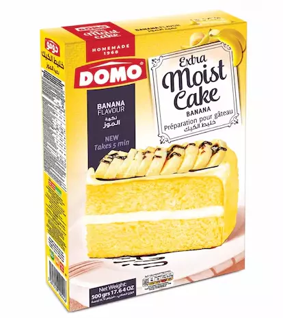 DOMO EXTRA MOIST CAKE BANANA FLAVOUR 500 G