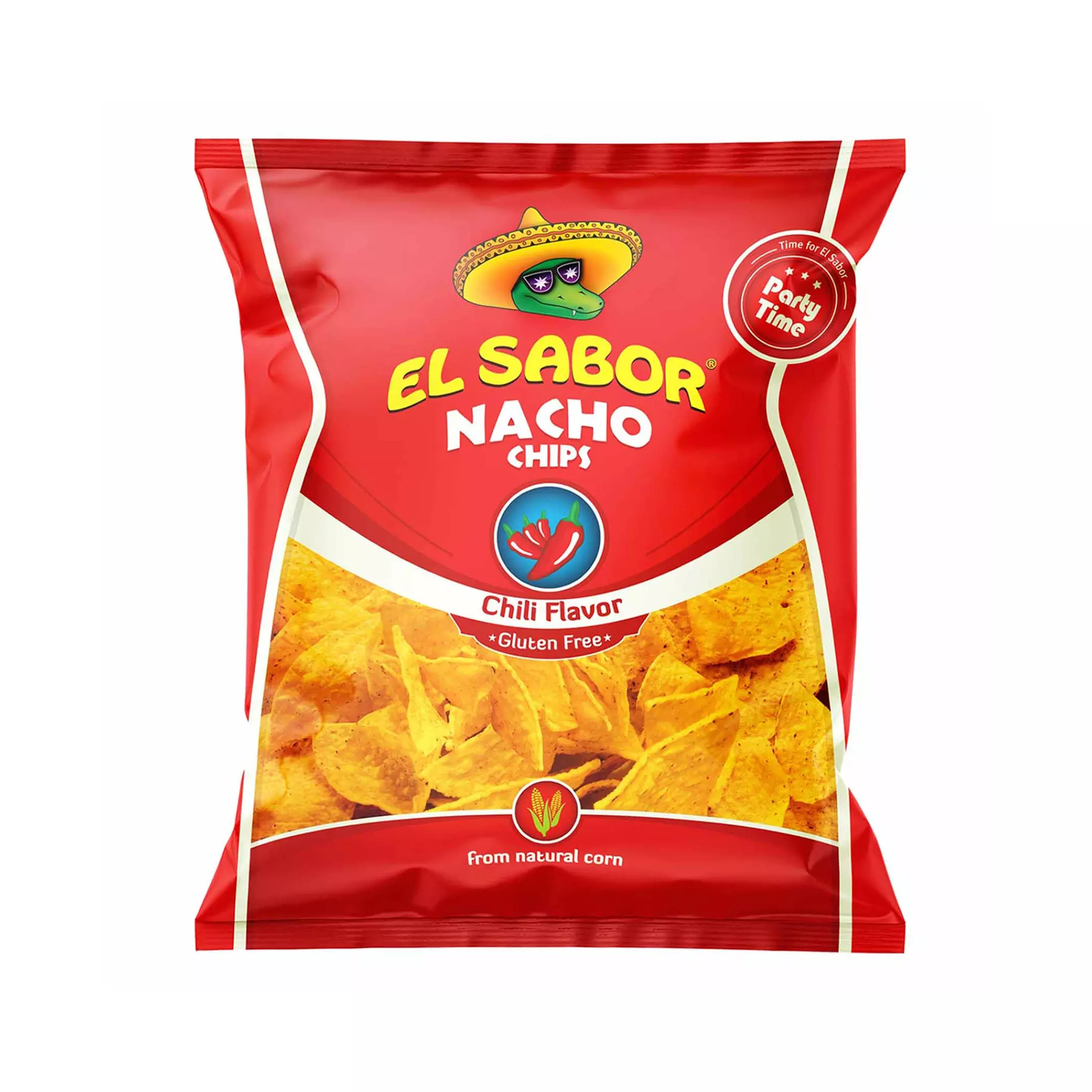 EL SABOR NACHO CHIPS CHILI GF 225 G