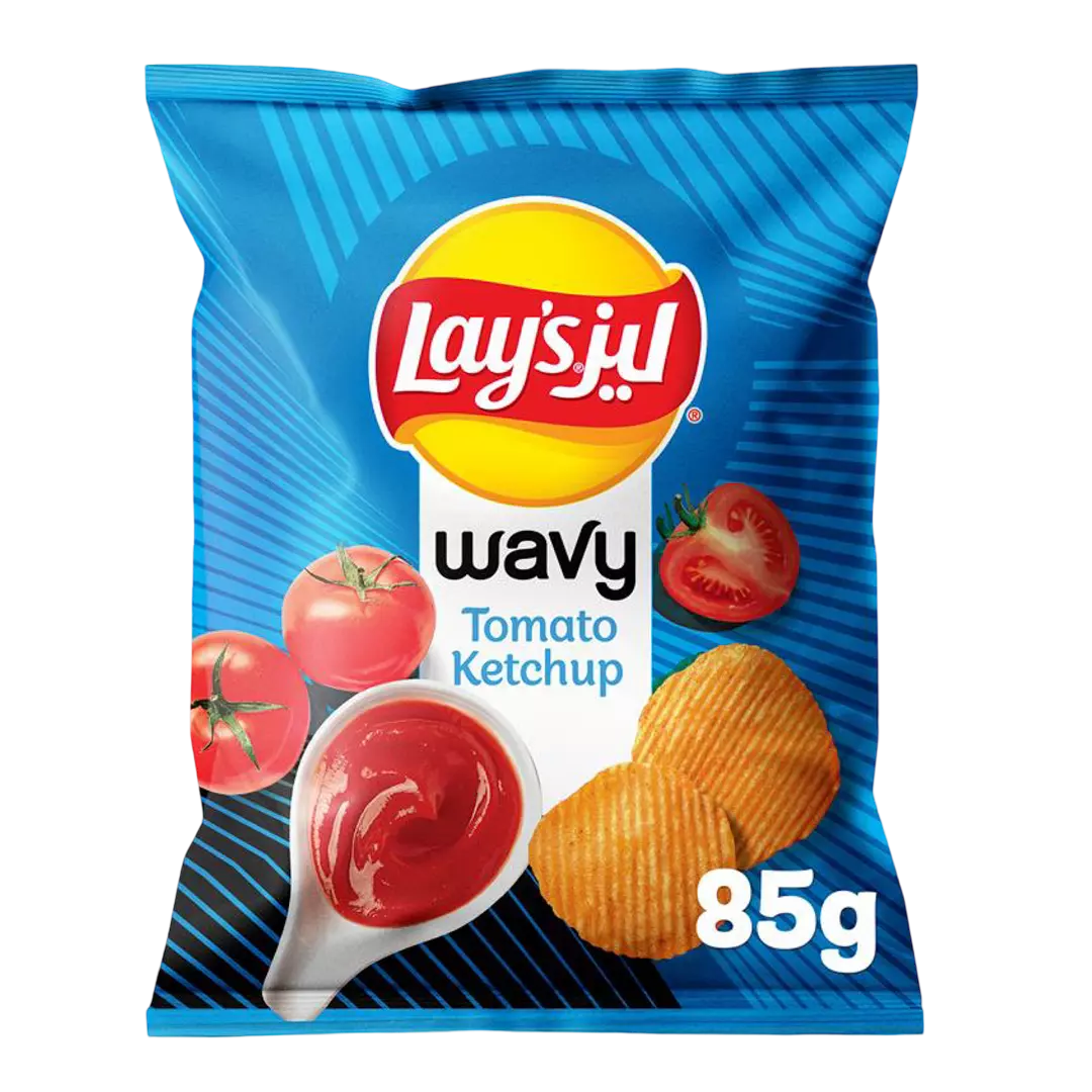 LAYS WAVY TOMATO KETCHUP CHIPS 85 G