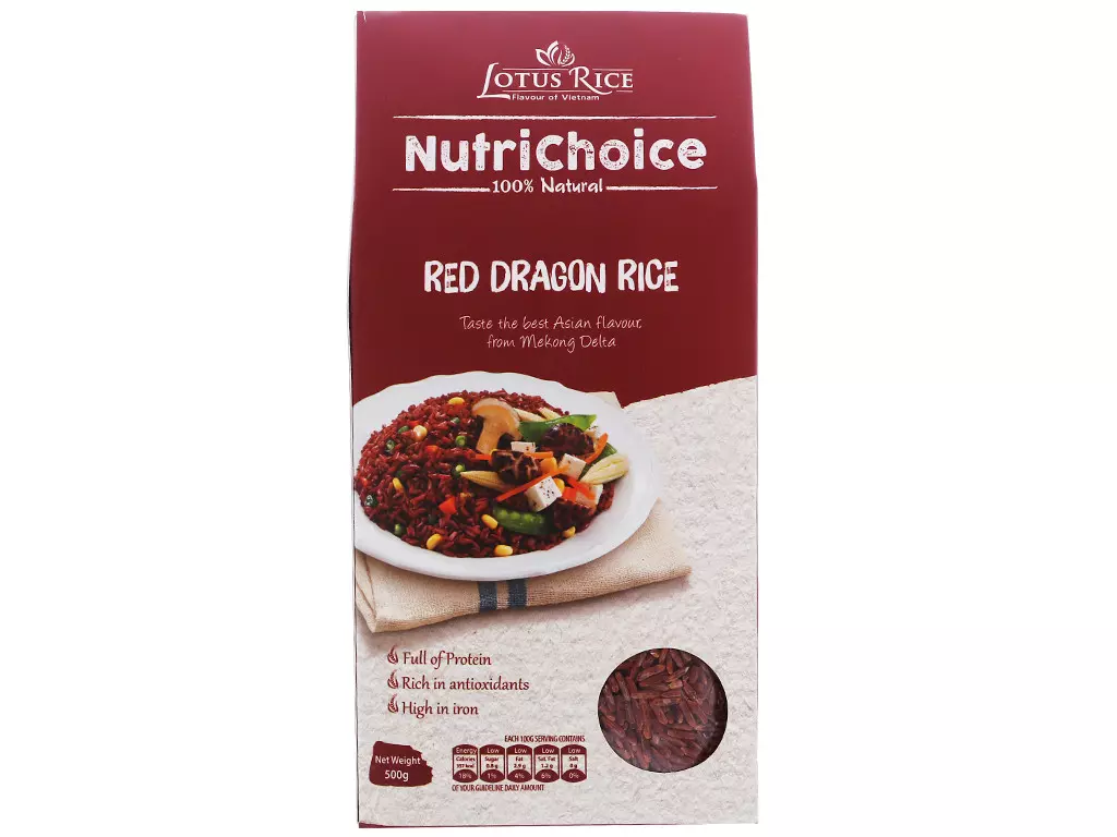LOTUS RICE NUTRICHOICE RED DRAGON RICE 500 G