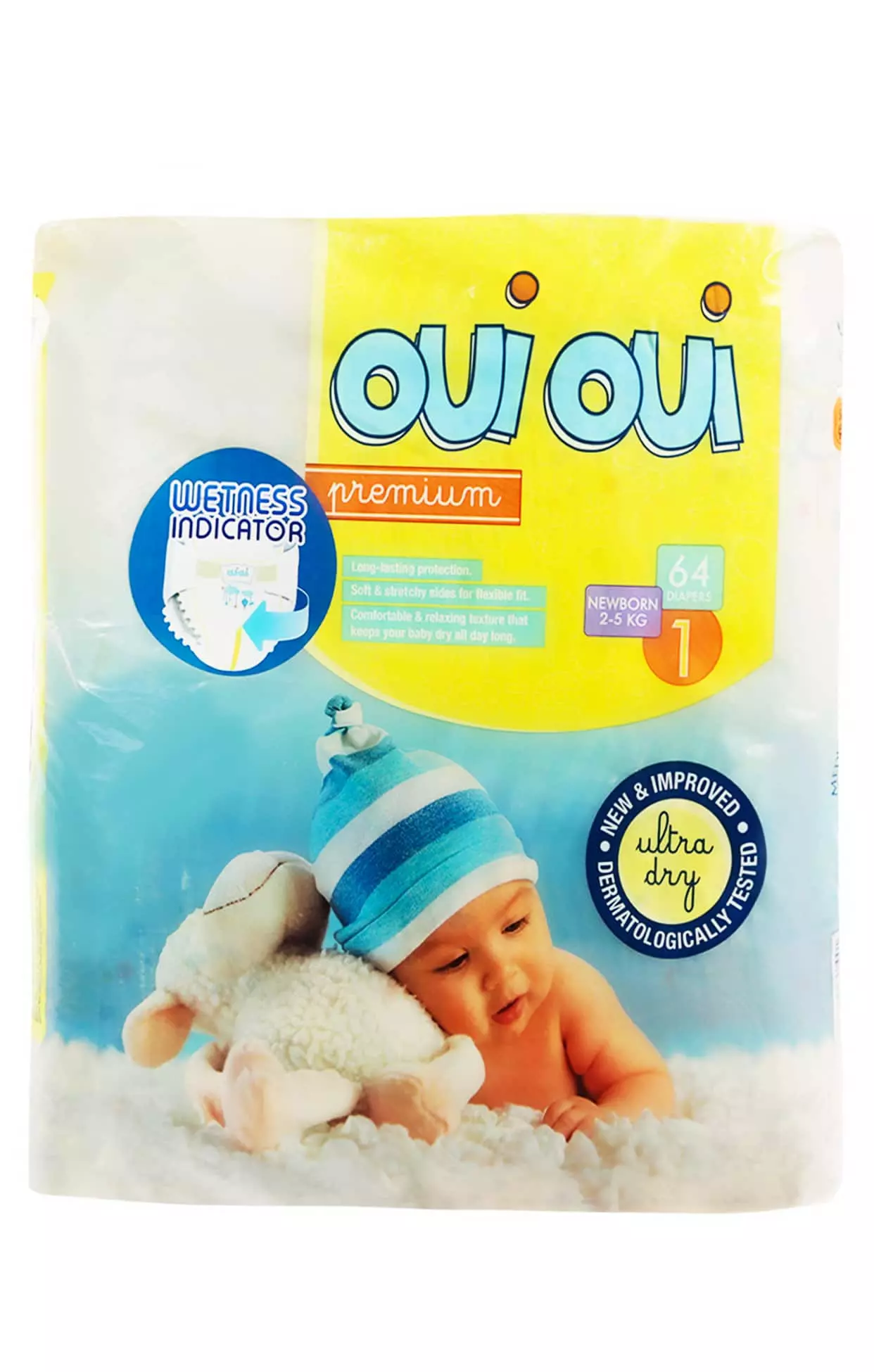 OUI OUI DIAPERS*58 YELLOW 2-5 KG