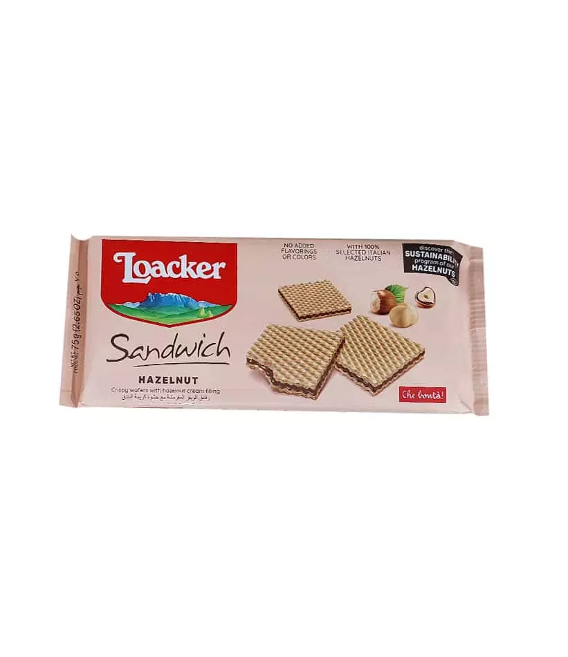 LOACKER SANDWICH HAZELNUT 75 G