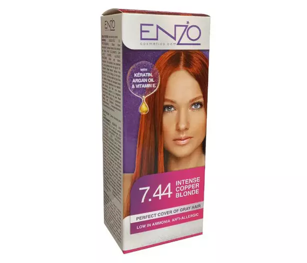 ENZO HAIR COLOR INTENSE COPPER BLONDE #7.44