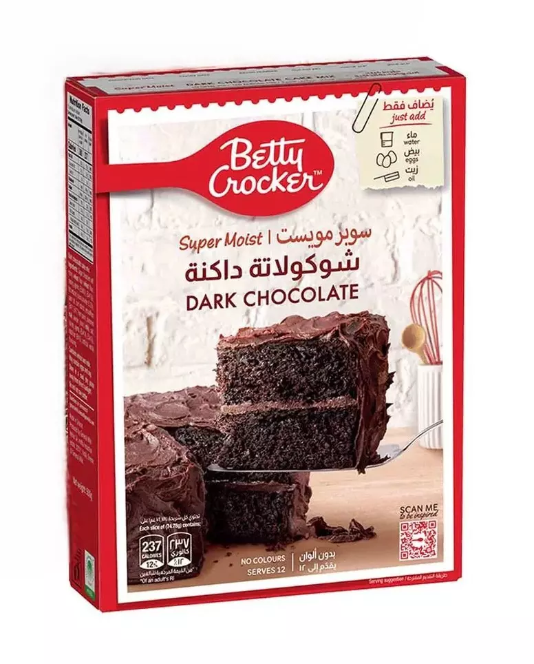 BETTY CROCKER SUPER MOIST DARK CHOCOLATE 500G