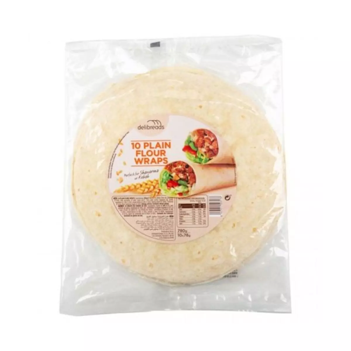DELISUN BREADS 10 FLOUR WRAP 780G