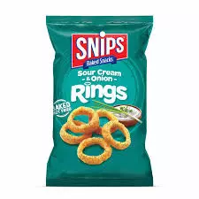 SNIPS SOUR CREAM & ONION RINGS 17 G
