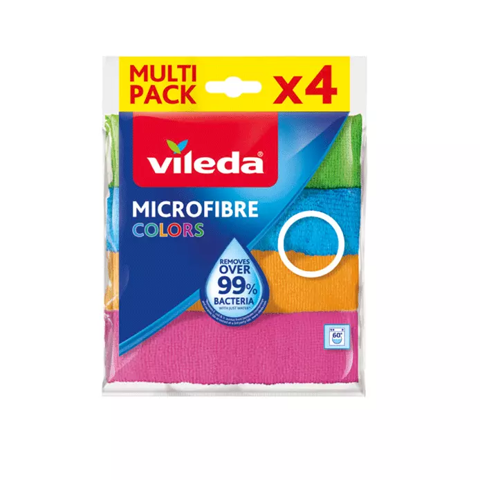 VILEDA MICROFIBRE ROLL COLORS*4