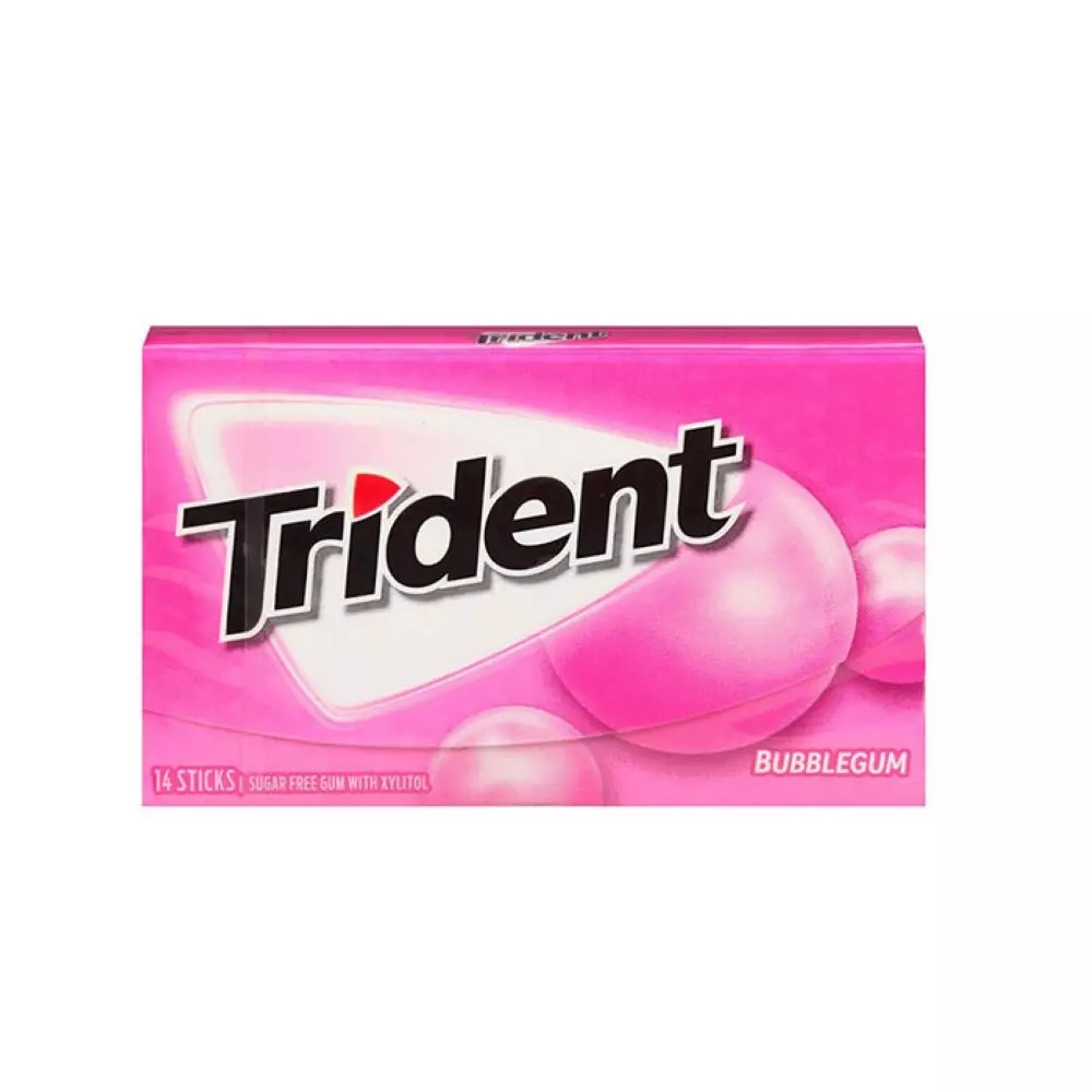 TRIDENTCHEWING GUM BUBBLEGUM SF *14