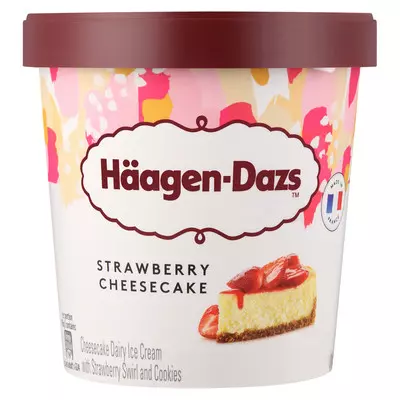 HAAGEN DAZS STRAWBERRIES CHEESECAKE CUP 460 ML