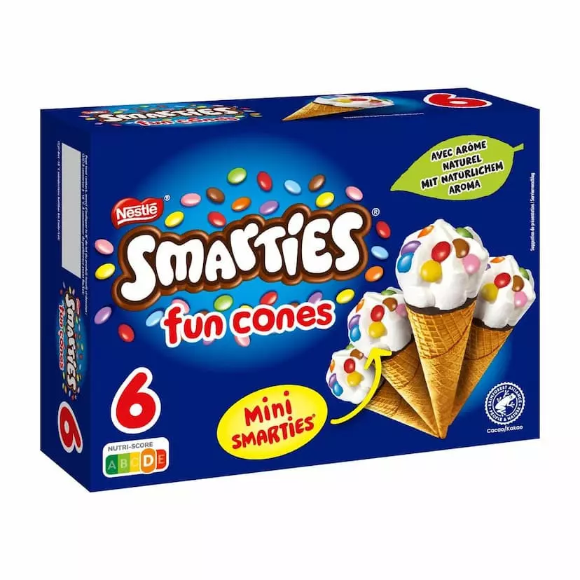 N SMARTIES FUN CONES ICE CREAM 234G