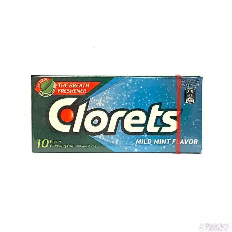 CLORETS CHEWING GUM MILD MINT FLAVOR*10 14 G