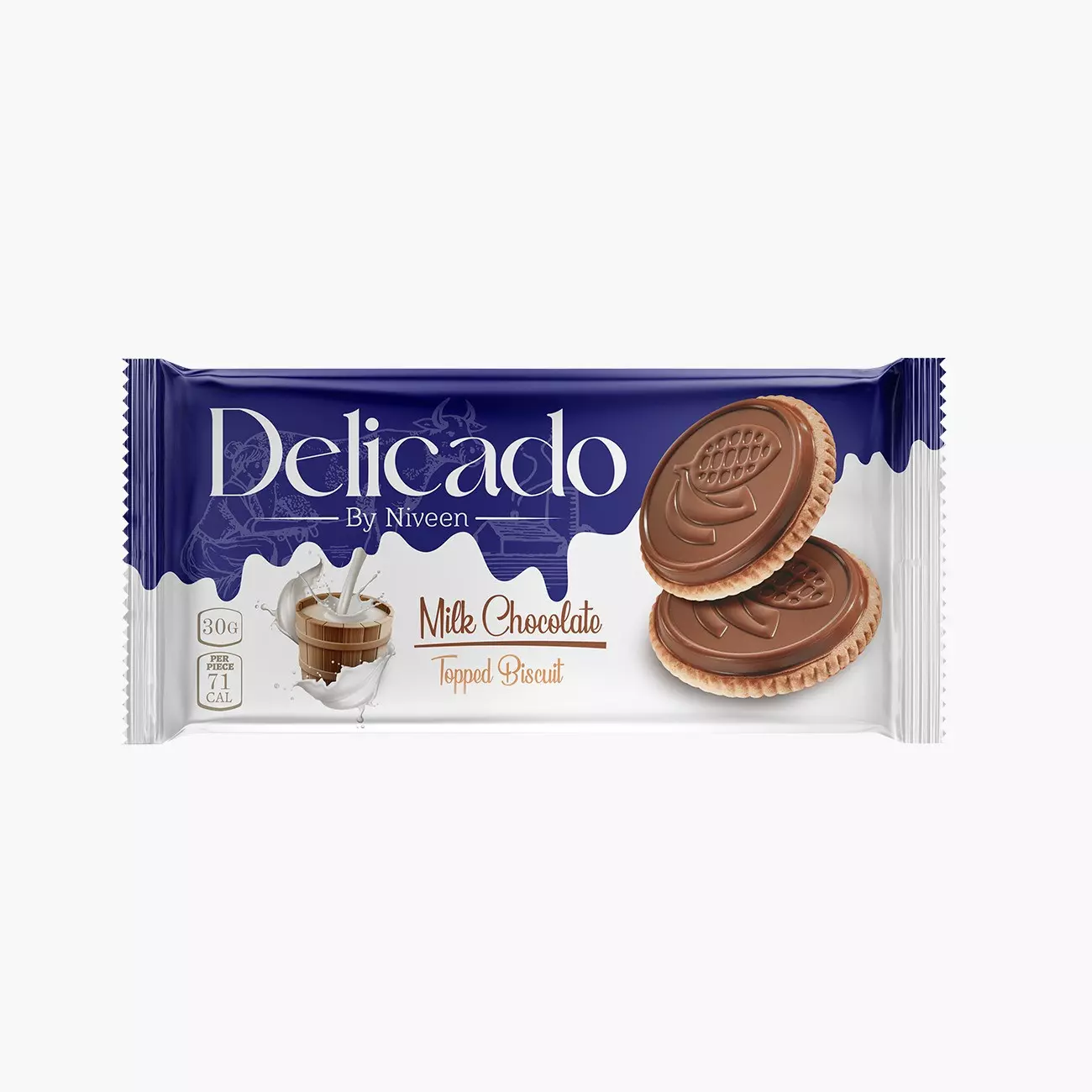 DELICADO MILK CHOCOLATE TOP BISCUIT 30G