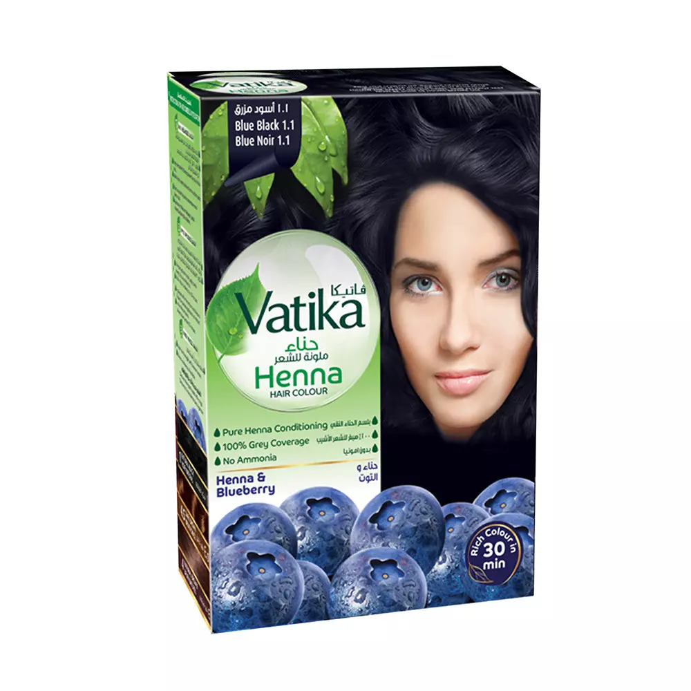 VATIKA HENNA HAIR COLOR DEEP BLACK 