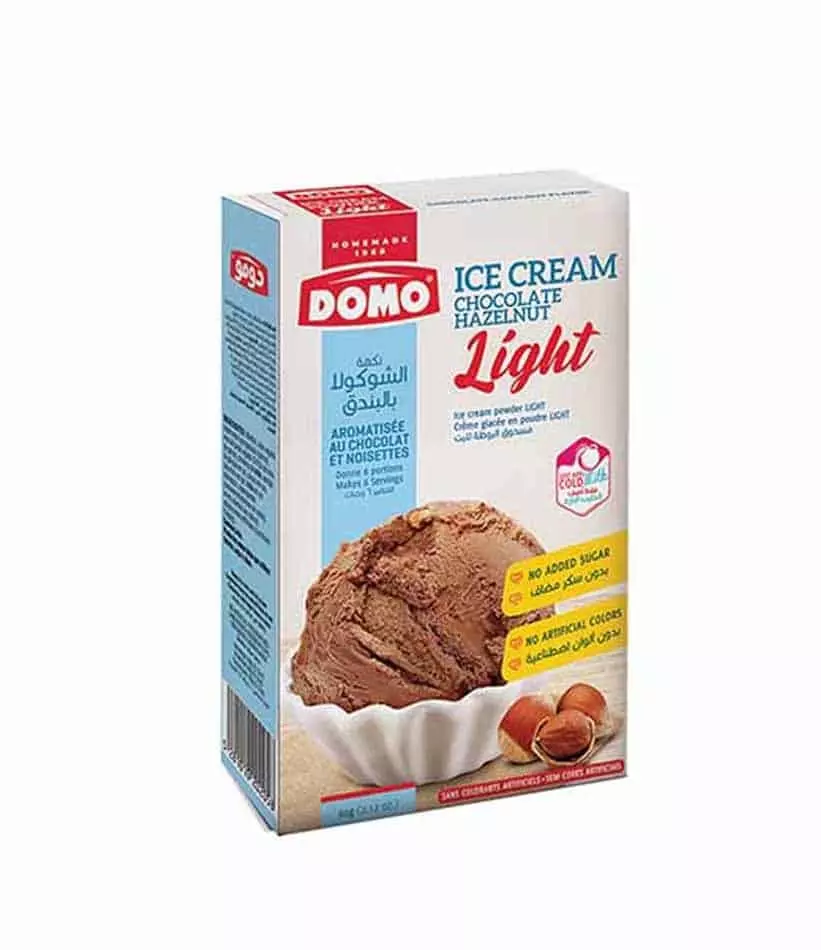 DOMO ICE CREAM MIX LIGHT CHOCOLATE HAZELNUT 50G
